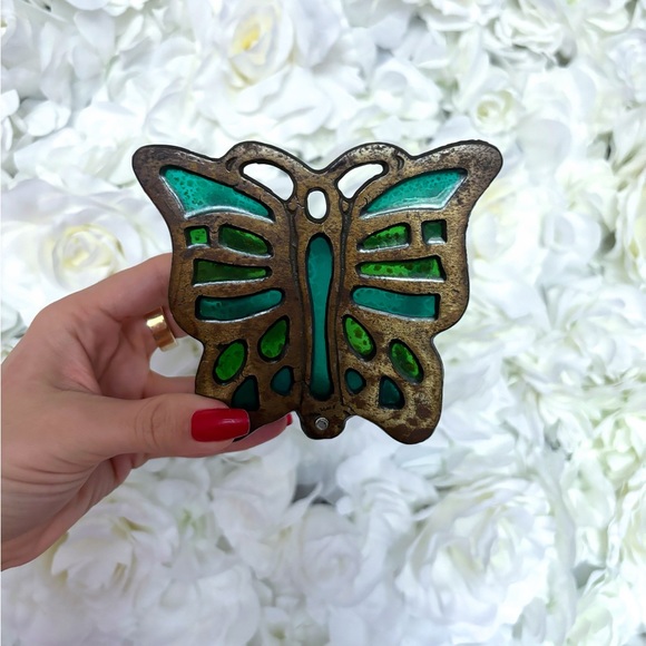 ✨ BUTTERFLY NAPKIN HOLDER BUTTERFLY STAINED GLASS BUTTERFLY KITCHEN BLUE GREEN✨